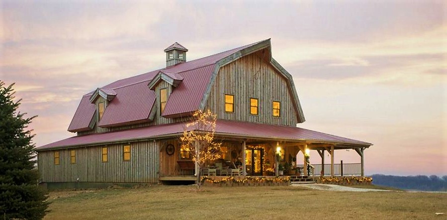 Rustic Barn Home with a 12 foot Lean-to and a Partial Loft