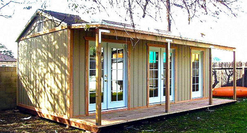 Porch Sheds could really be Cheap Tiny Homes or Guest Houses