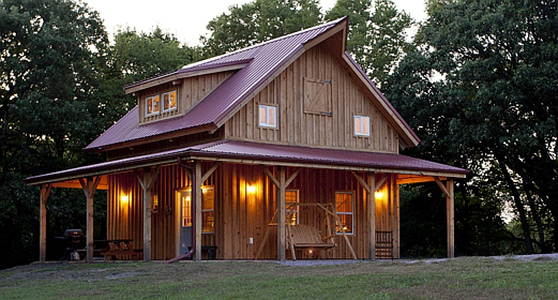 Quaint Country Barn Home with Wrap-aound Porch and Dormers