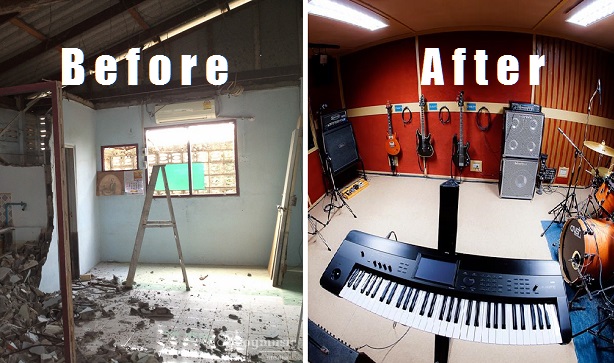 How they took a COMPLETE MESS and turned it into a recording studio