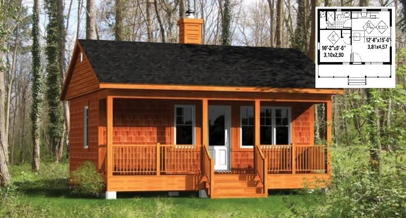 A Tiny 385 sq ft Rustic Cabin Home - Or Getaway Vacation