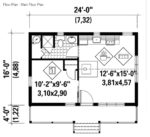 This tiny 384 sq ft rustic cottage is the perfect fit for just one or as simple option for a weekend getaway for two