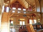 24x40 Ponderosa Country Barn Home with 12 and 15ft Lean-tos and Wooden Cupolas