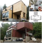 Hemlock Spruce Clad Shipping Container Home