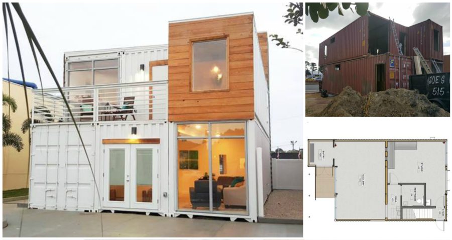 Shipping Container House for Mixed Home Use / Office