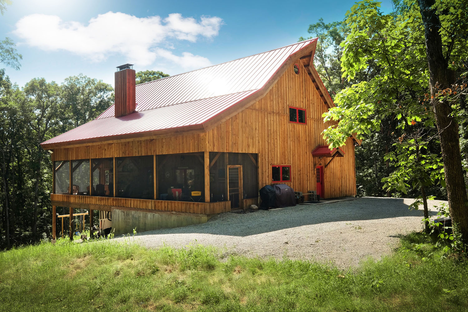 Rustic Style  Barn  Home with 12ft Porch and Widows Peak