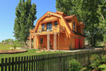 Elegant Barn Homes with Covered Porch and Upper Deck