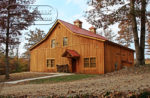 Stunning 24x50 Ponderosa Country Barn Home with an Open Porch, 12 ft Lean-tos and Cupolas