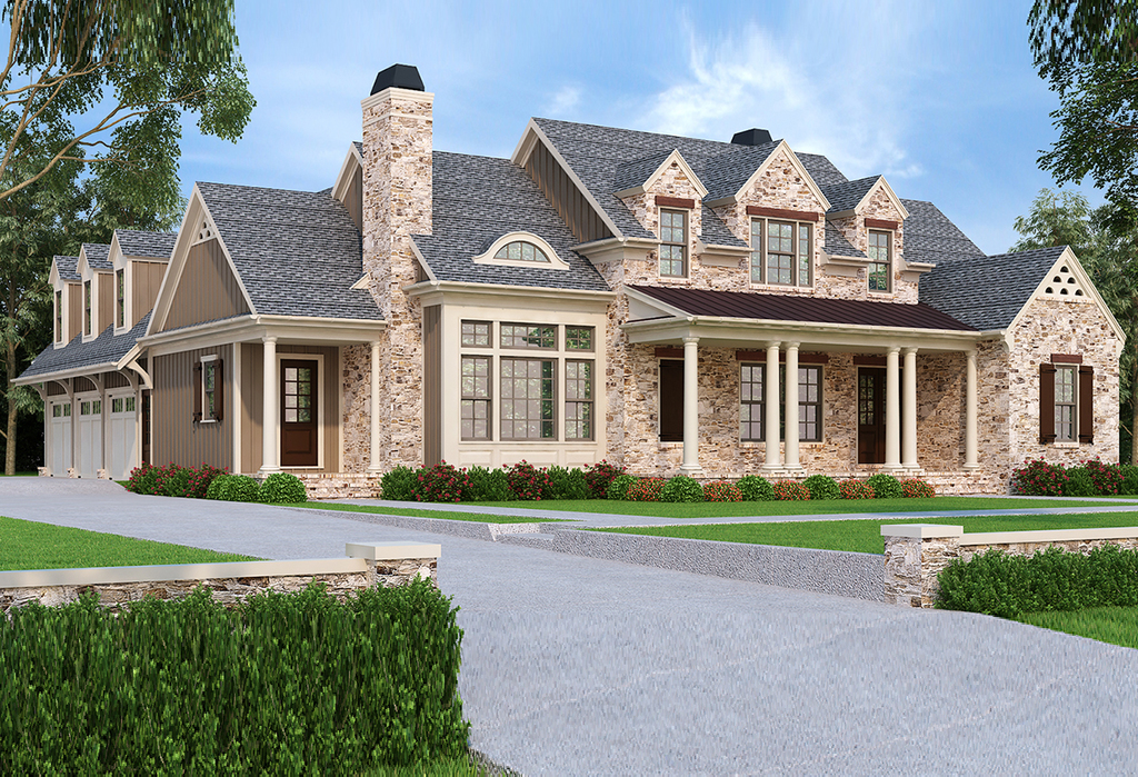 This NEW traditional style houseplan features a beautiful open layout