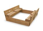 Amazing Two Bench Sandbox That Can Be Covered Even When Not in Use