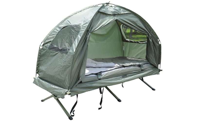All in one tent, cot and sleeping bag for all of your camping adventures