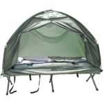 All in one tent, cot and sleeping bag for all of your camping adventures