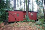 They converted an old caboose into this great house