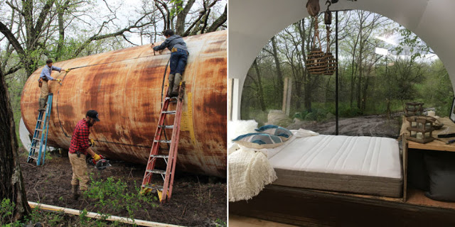 Rusty Storage Tank Turned Micro Home