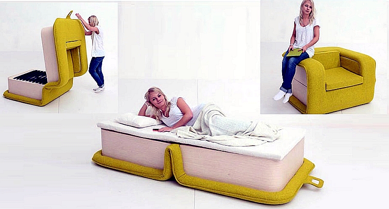 This Armchair that can turn into a Bed
