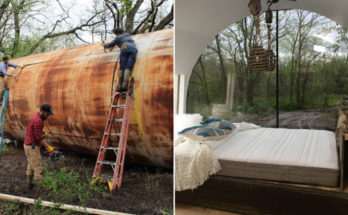 An old storage tank, transformed into a livable space