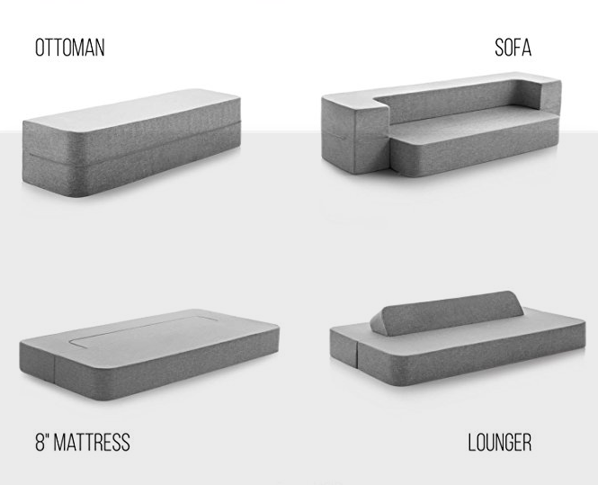 lucid 8 inch convertible foam mattress floor sofa
