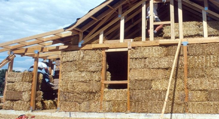 Homes can be built inexpensively using straw bale construction