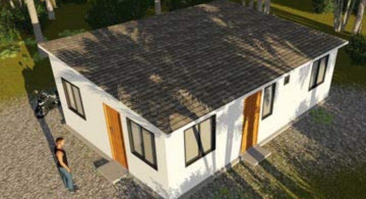 Prefab House, using fast installation light steel, for $1945