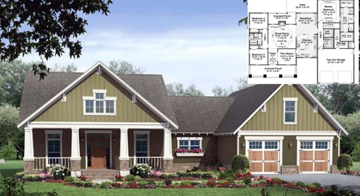 3 Bedroom Craftsman House Plans